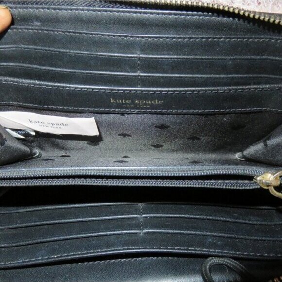 Kate Spade Dawn Paper Rose Limited Pattern Continental Full Zip Long Wallet - Picture 9 of 14